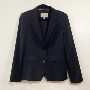 EUC BR Pinstripe Single-Breasted Blazer Dark Navy 8, M